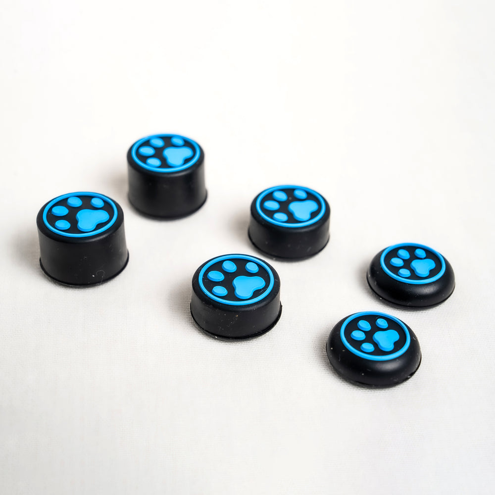Techyin Cat Paw Joystick Thumb Grips (6-Pack) for Switch/OLED, PS5, PS4, Xbox One, Xbox Series X|S – Mixed Height Silicone Caps
