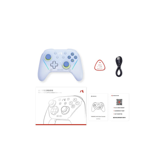 Mobapad Chitu2 Silent Wireless Controller - TMR Glide Sticks for Nintendo Switch 1 &amp; 2