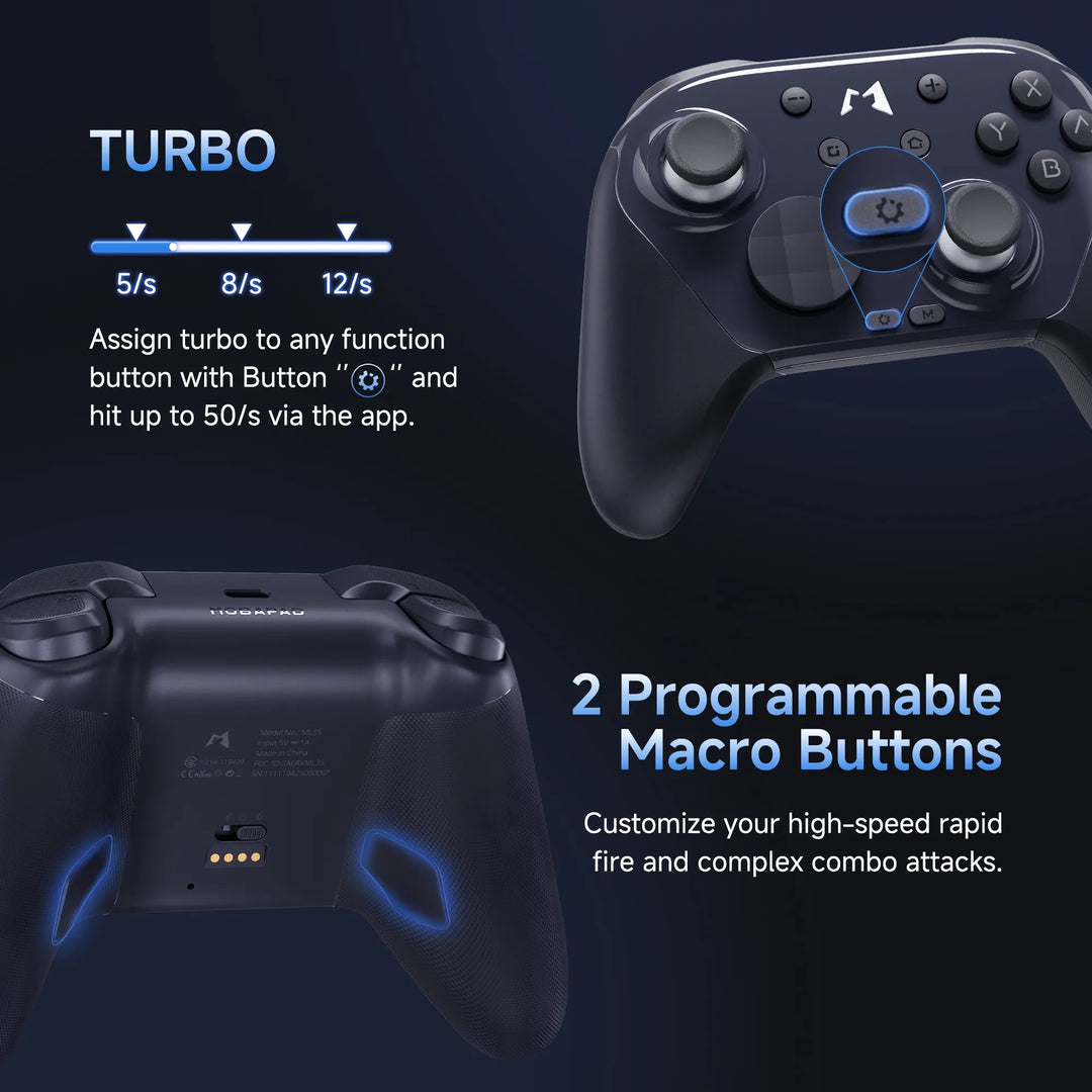 Mobapad Chitu2 Wireless Controller - TMR Glide Drift-Free Sticks for Nintendo Switch 1 & 2