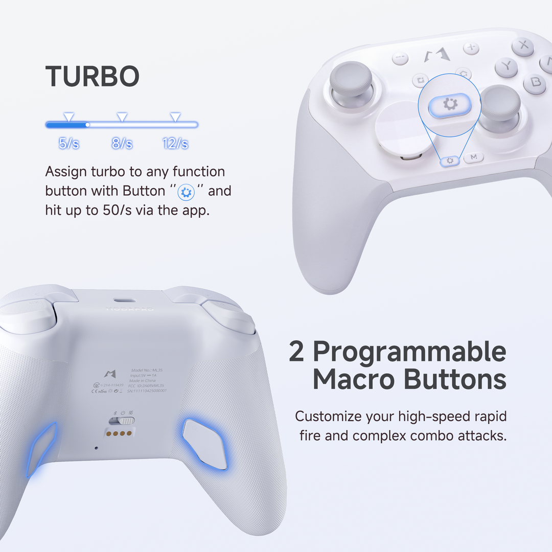 Mobapad Chitu2 Wireless Controller - TMR Glide Drift-Free Sticks for Nintendo Switch 1 &amp; 2